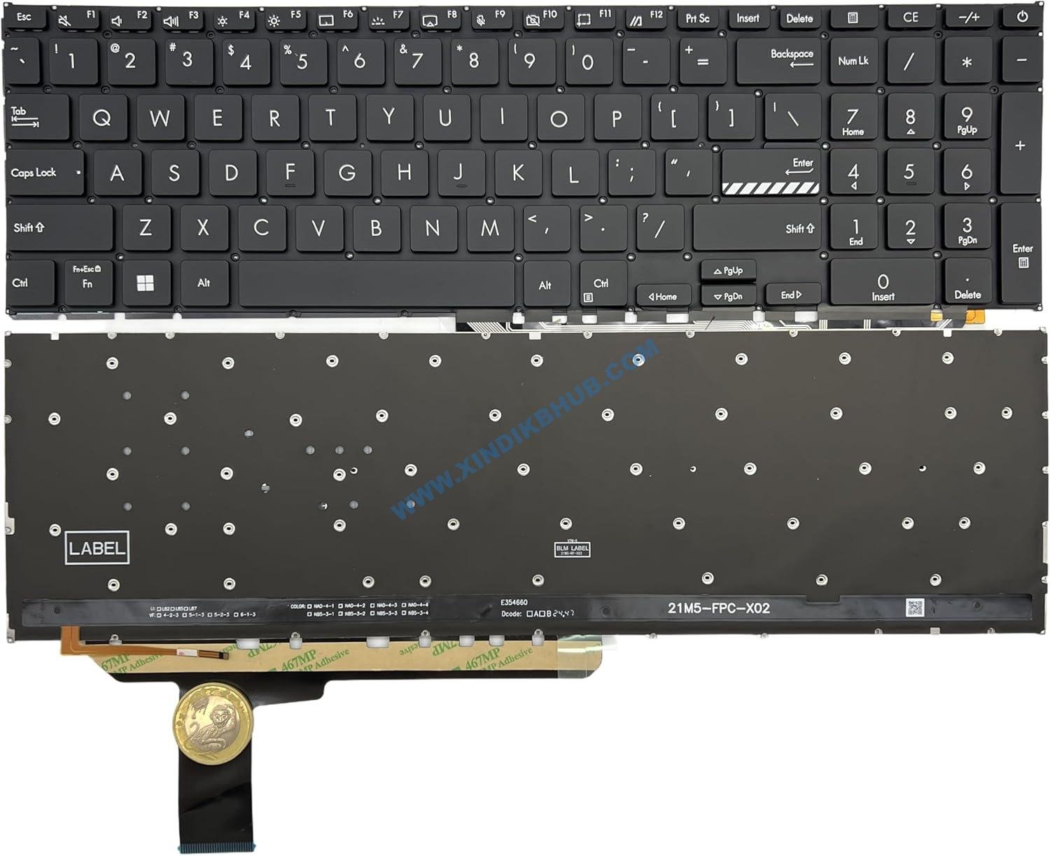 717wTslYnpL._AC_SL1500_.jpg XINDIKBHUB US Backlit Laptop Replacement Keyboard for ASUS Vivobook M1702Q M1702GA M1702QA X1702 X1702Z X1702ZA K1703 K1703Z K1703ZA X1703 X1703ZA M1703 M1703Q -Black - Image 1
