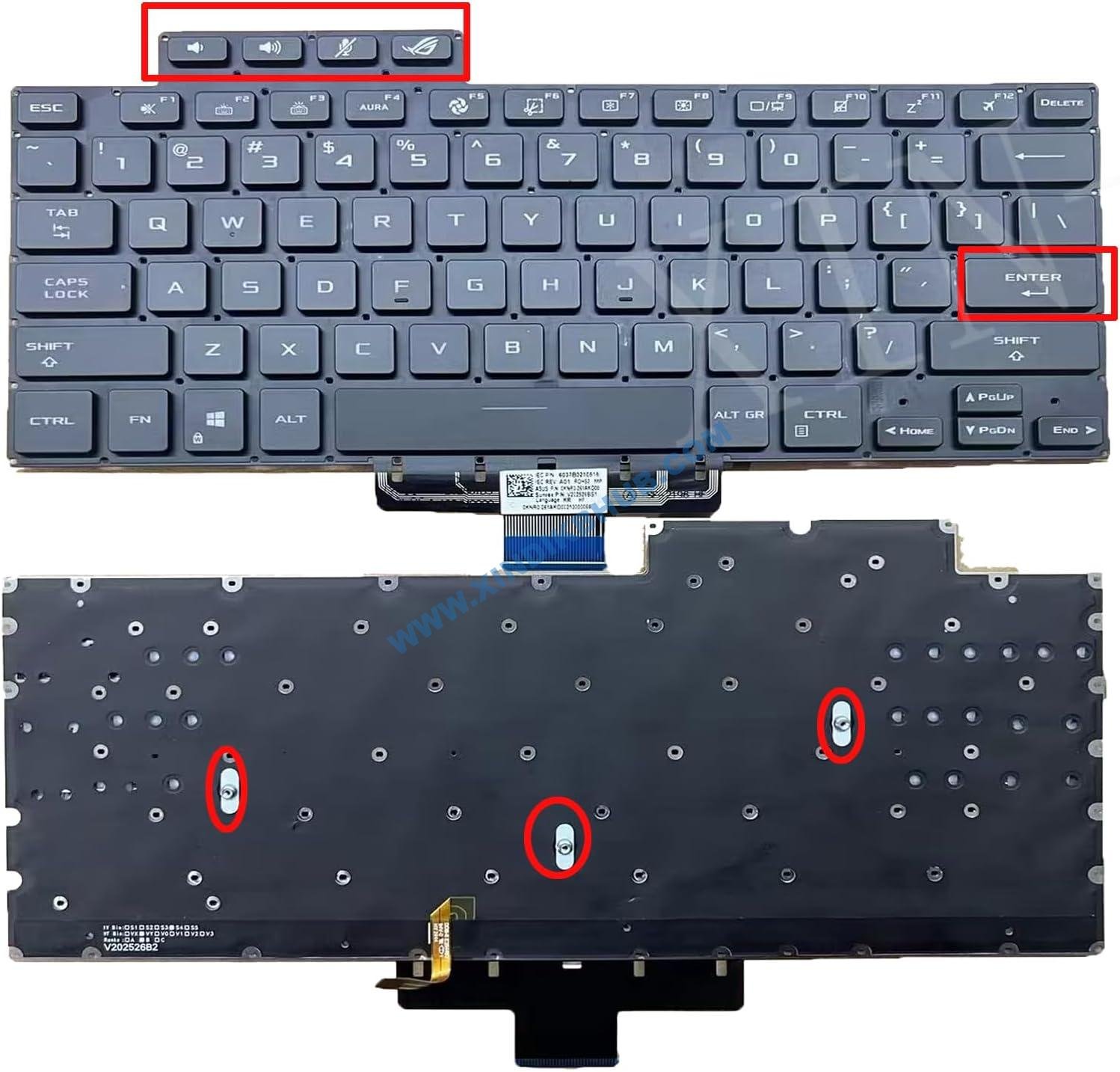 71BS2hicV3L._AC_SL1500_.jpg XINDIKBHUB US Backlit Keyboard for ASUS ROG Zephyrus G15 GA503 GA503Q GA503QR GA503QS GA503QM G16 GU603 GU603HM 2021 - Image 1