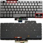 XINDIKBHUB US Keyboard Backlit Keyboard for ASUS ROG Zephyrus G14 GA401 GA401U GA401QC GA401QE GA401QH GA401QM GA401IHR 2021 Silver