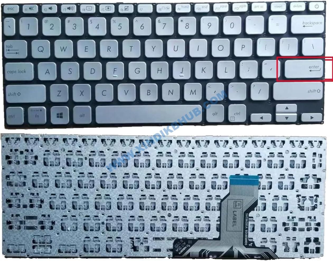 71Wdld65owL._AC_SL1280_.jpg XINDIKBHUB US English Layout Laptop Keyboard for Asus X420 X420F X420FA X420U X420UA Silver - Image 1