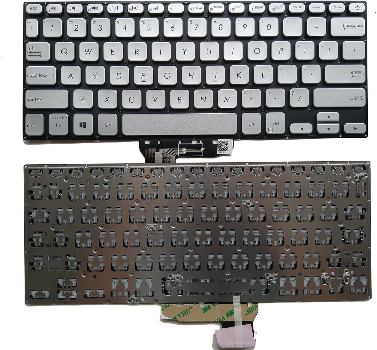 71l12lzzsZL._AC_SL1500_.jpg XINDIKBHUB US Laptop Keyboard for Asus VivoBook S430FA S430FN S430UA X430FA X430FN X430UA Silver - Image 1