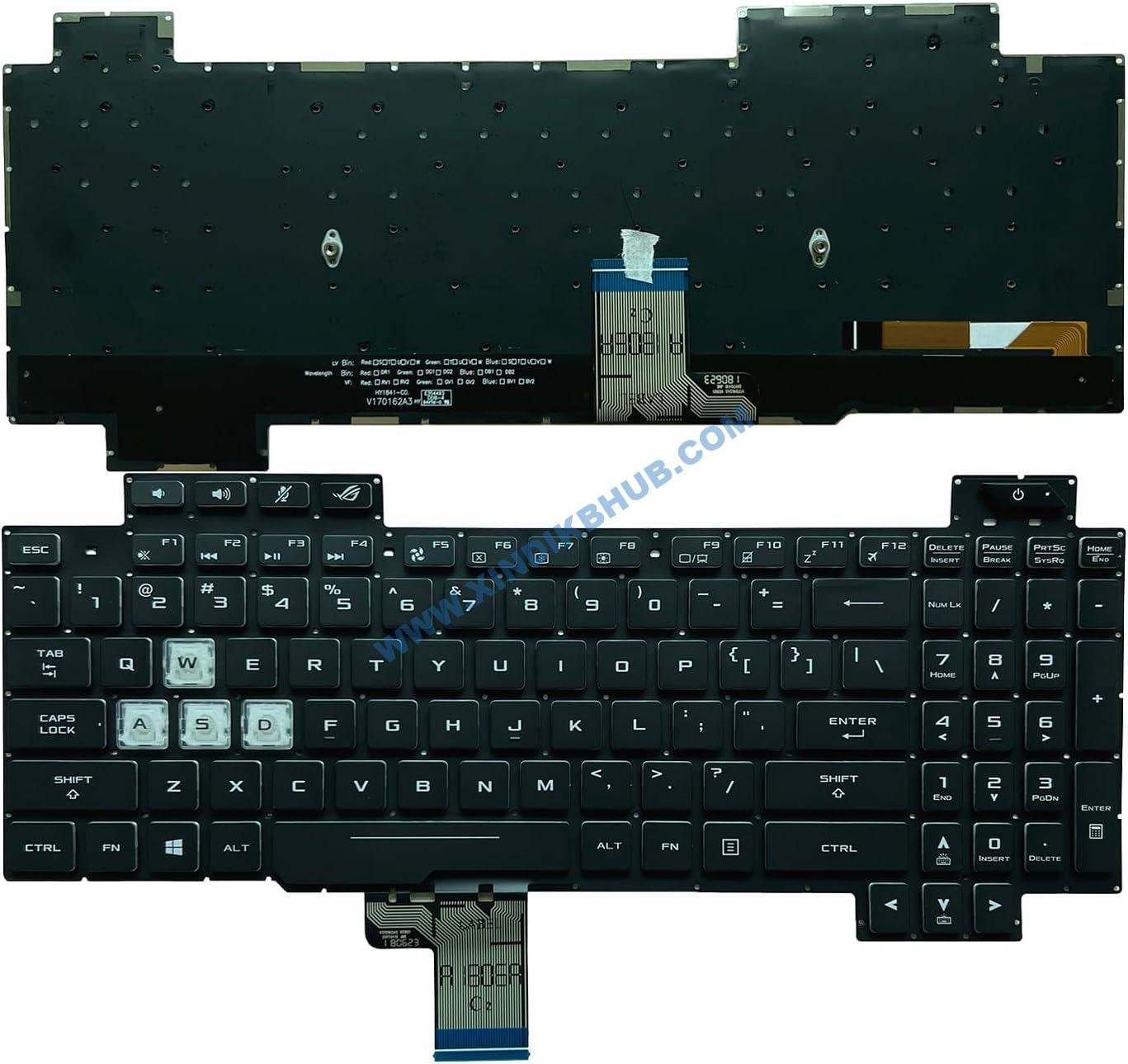 71vVnwzxbdL._AC_SL1500_.jpg XINDIKBHUB US Backlit Laptop Replacement Keyboard for Asus ROG Strix GL504 GL504G GL504GM GL504V GL504GS GL504GV GL504GW GL504GM-DS74 RGB Colorful Backlit - Image 1