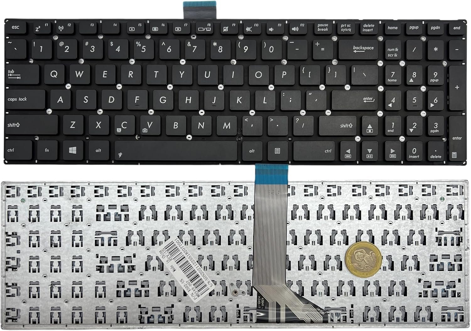 819r3n8W58L._AC_SL1500_.jpg XINDIKBHUB Laptop Replacement US Keyboard for ASUS X502 X502C X502CA X502EI X502X X502U Layout -Black (No Backlight) - Image 1