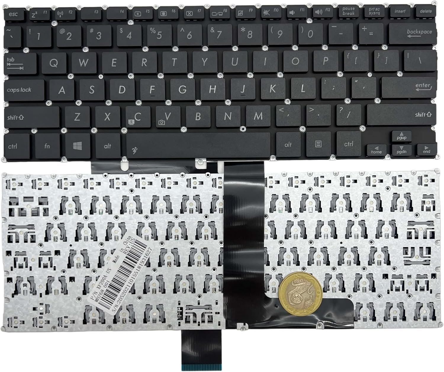 81A9dwFwvsL._AC_SL1500_.jpg XINDIKBHUB Laptop Replacement US Keyboard for ASUS F200M F200MA X200C X200CA X200L X200LA Layout -Black (No Backlight) - Image 1