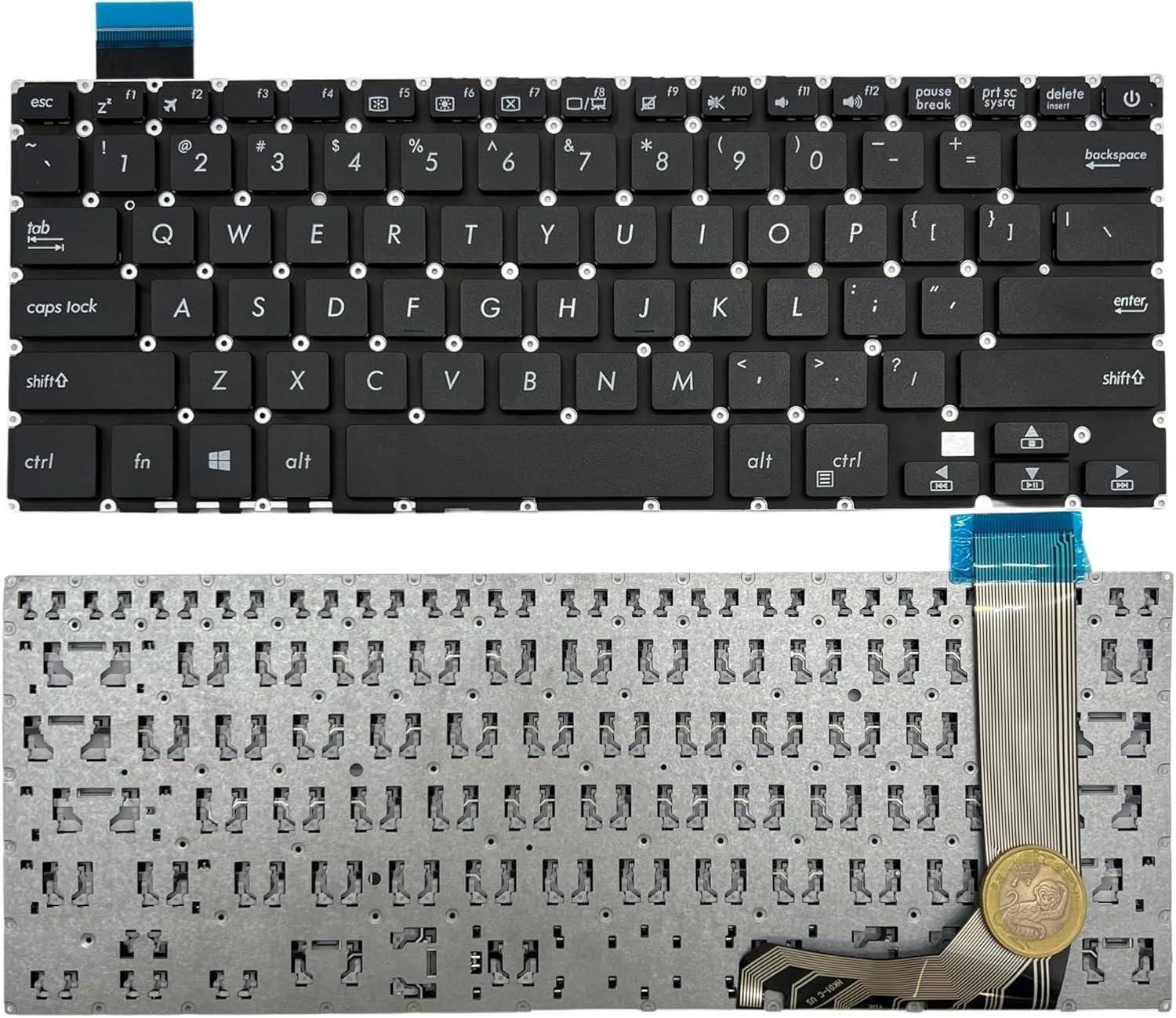 81AvYbH68zL._AC_SL1500_.jpg XINDIKBHUB Laptop Replacement US Keyboard for ASUS Vivobook X407 X407M X407MA X407U X407UBR X407UA A407 Layout -Black (No Backlight) - Image 1