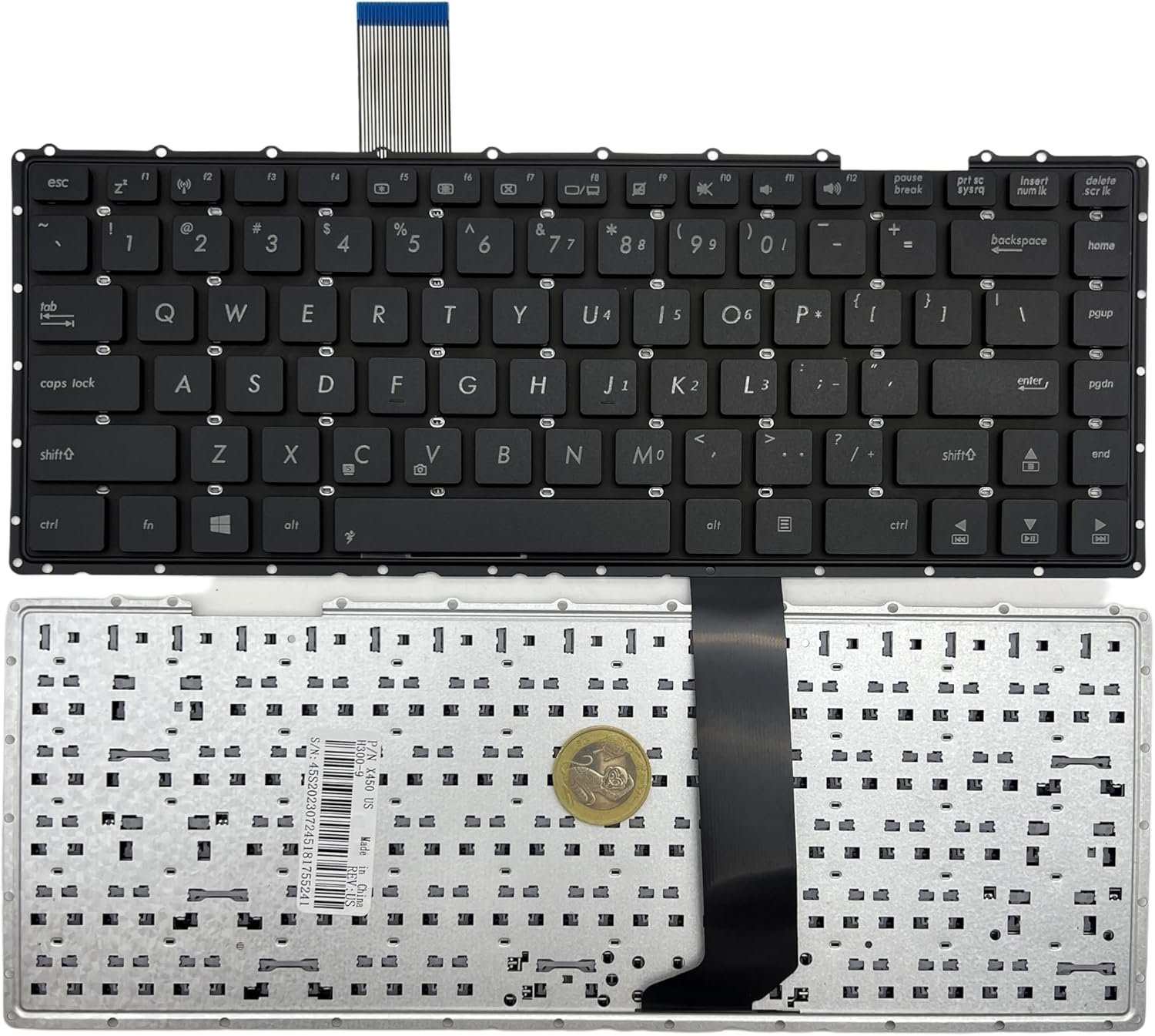 81BRbB7-kQL._AC_SL1500_.jpg XINDIKBHUB Laptop Replacement US Keyboard for ASUS X450 X450C Y481C Y481L X452E S451 s451Lb S451L S451E R405C Layout -Black (No Backlight) - Image 1