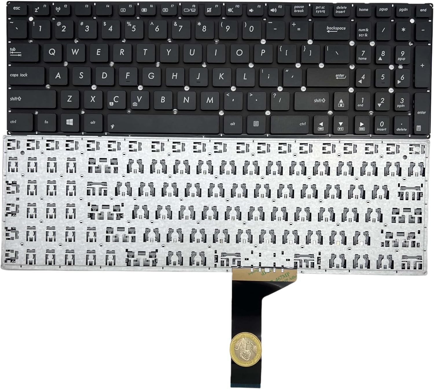 81MNrYkqFGL._AC_SL1500_.jpg XINDIKBHUB Laptop Replacement US Keyboard for ASUS X551 X551C X551CA X551M X551MA X551MAV Layout -Black (No Backlight) - Image 1