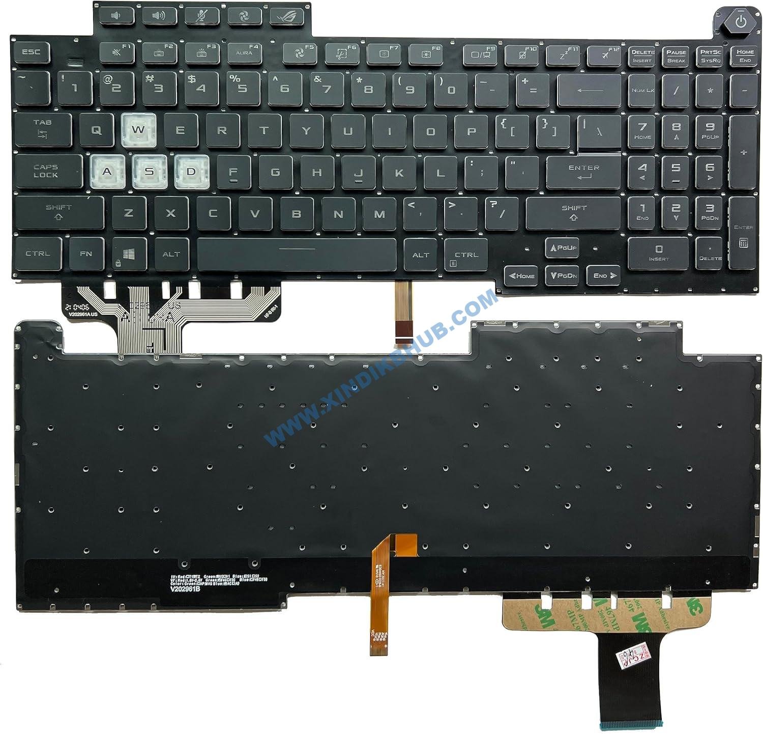 81ZcStwdAFL._AC_SL1500_.jpg XINDIKBHUB US Colorful RGB Backlit Keyboard for ASUS ROG Stirx G17 G733Q G733QR G733QS G713 G713Q G713QE G713QR Laptop V202926BS1 0KNR0-681FUS0 - Image 1