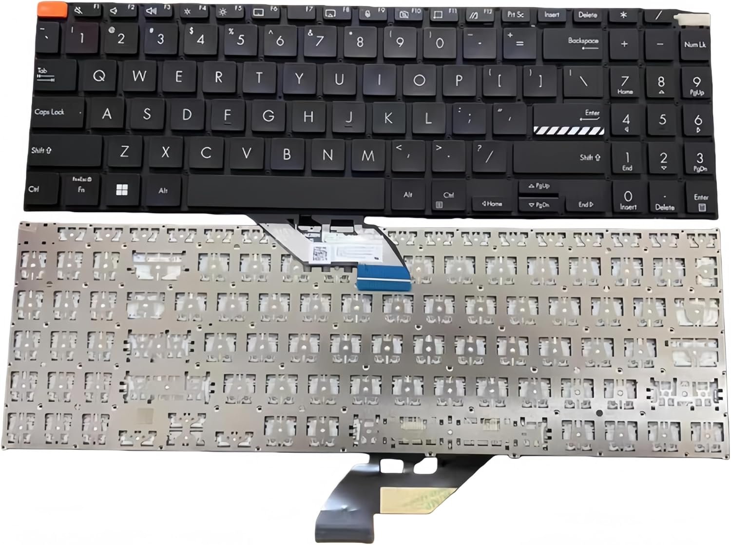 81apMzpxD5L._AC_SL1500_.jpg XINDIKBHUB US Notebook Keyboard for Asus Vivobook S 16 Flip TP3604 TP3604VA TN3604 TN3604U Laptop US Layout -No Backlit (Black) - Image 1