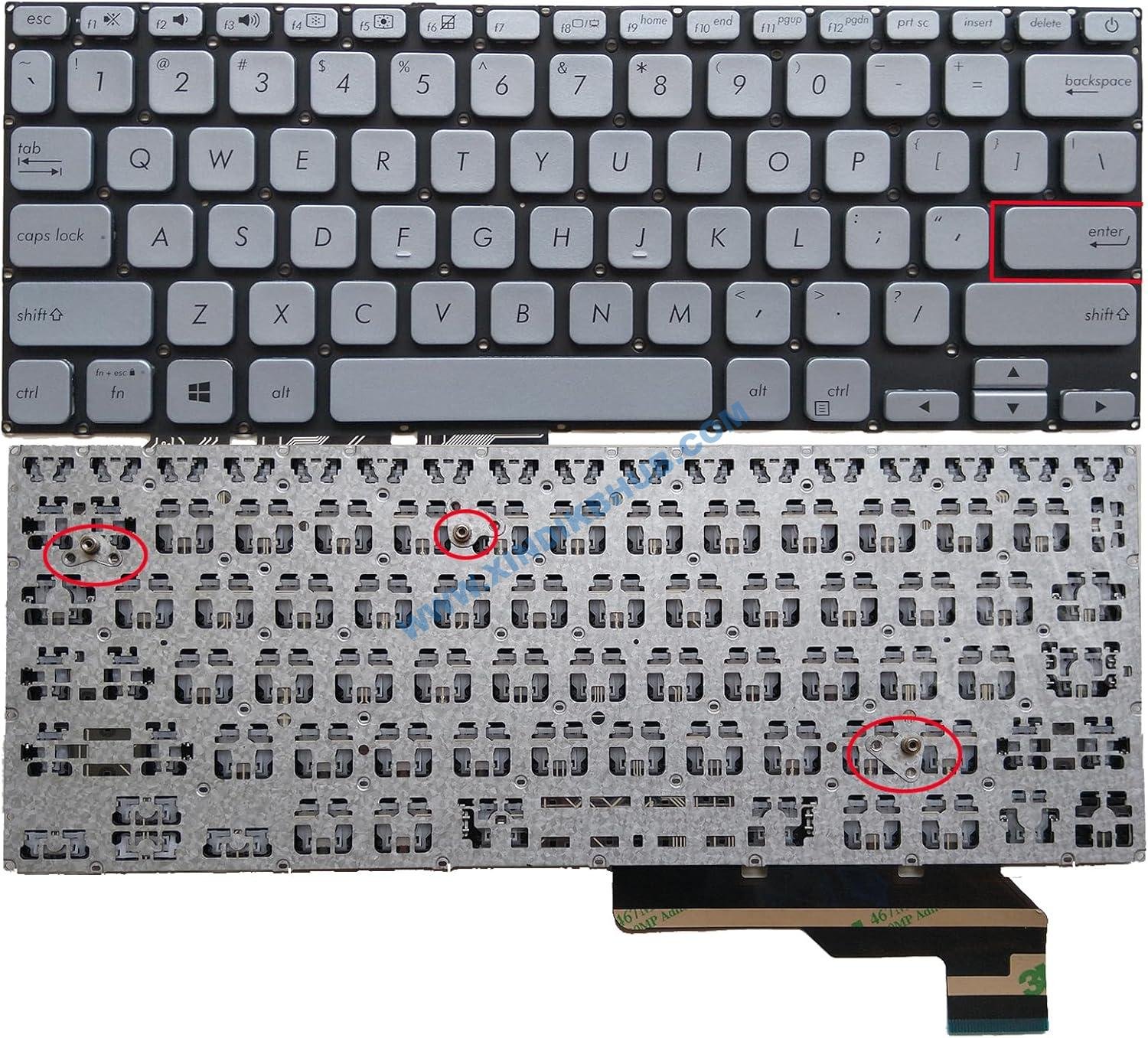 81gIMNyyRKL._AC_SL1500_.jpg XINDIKBHUB US English Laptop Keyboard for Asus VivoBook 14 X403 X403F X403FA X403FAC X403JA S403F A403F X403F Without Backlit Silver - Image 1