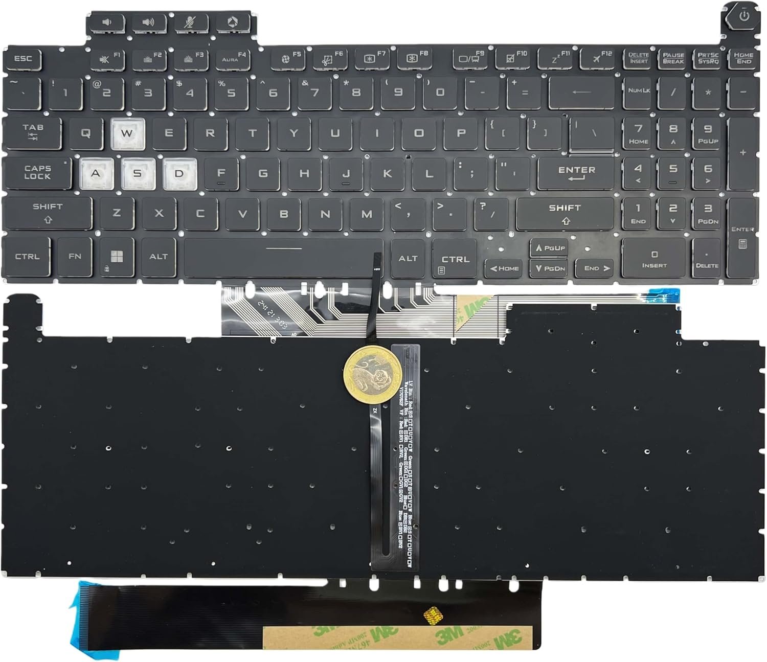 81pjwBHB05L._AC_SL1500_.jpg XINDIKBHUB US RGB Backlit Laptop Keyboard for ASUS TUF Gaming FX507 FX507ZE FX507ZM FX507ZR FX507ZC FX517 FA507 FA507R GA507 V210846DS1 - Image 1