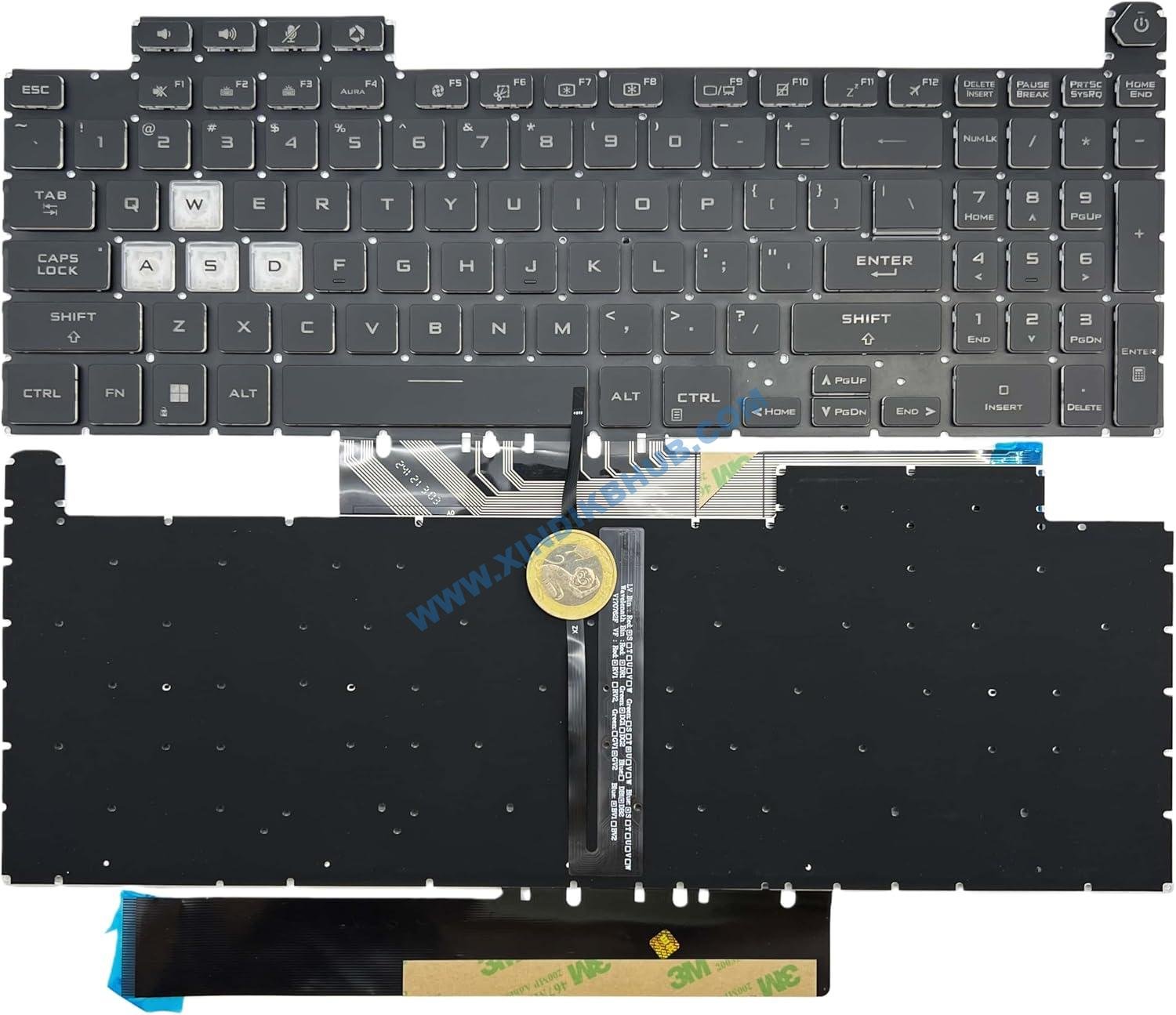 81pjwBHB05L._AC_SL1500_.jpg XINDIKBHUB US RGB Backlit Laptop Keyboard for ASUS TUF Gaming FX507 FX507ZE FX507ZM FX507ZR FX507ZC FX517 FA507 FA507R GA507 V210846DS1 - Image 1