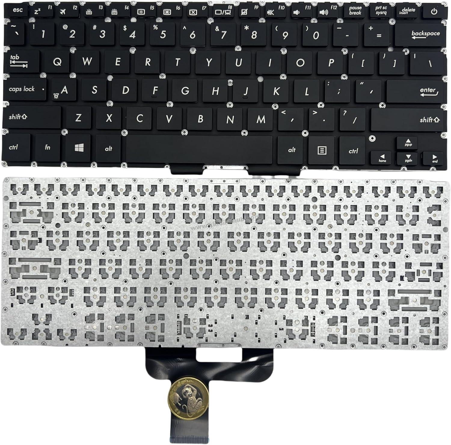 81qtv2UfDL._AC_SL1500_.jpg XINDIKBHUB US Keyboard for Asus ZenBook UX310 UX310UA UX310UQ U4000 RX310-Black (No Backlight) - Image 1