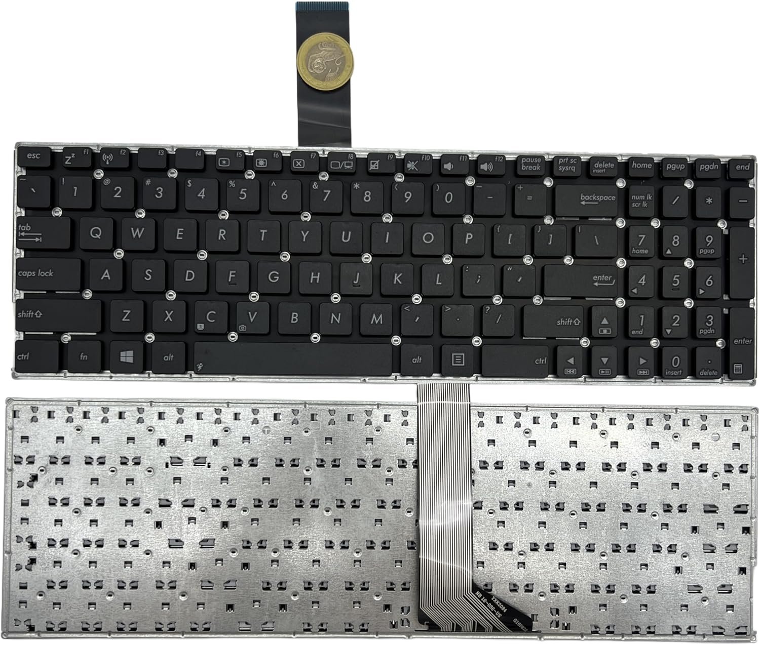 81rTydmNw9L._AC_SL1500_.jpg XINDIKBHUB Laptop Replacement US Keyboard for Asus K56 K56C K56CA K56CB K56CM A56 A56C S56C s56ca A56 A56C Layout -Black (No Backlight) - Image 1