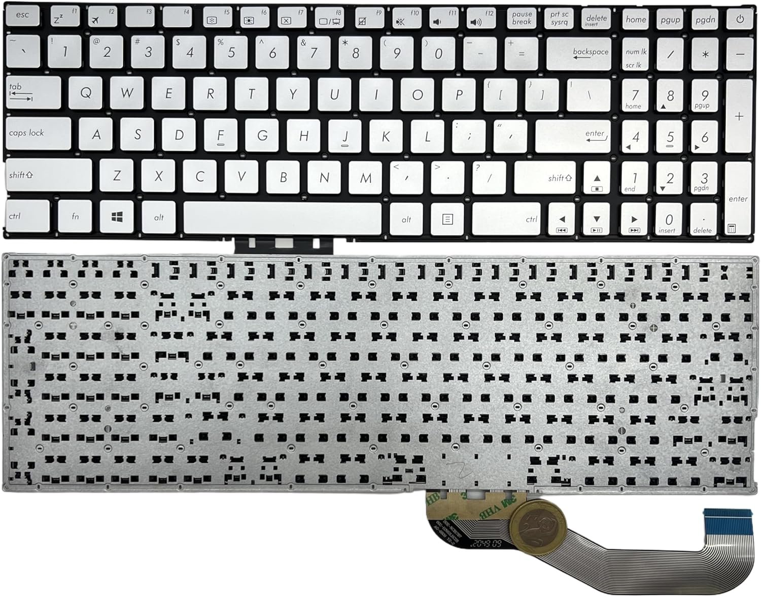 81xIhC8ZRKL._AC_SL1500_.jpg XINDIKBHUB US Notebook Replacement Keyboard for ASUS X540 X540L X540LA X540LJ X540S X540SA -No Backlit (Silvery) - Image 1