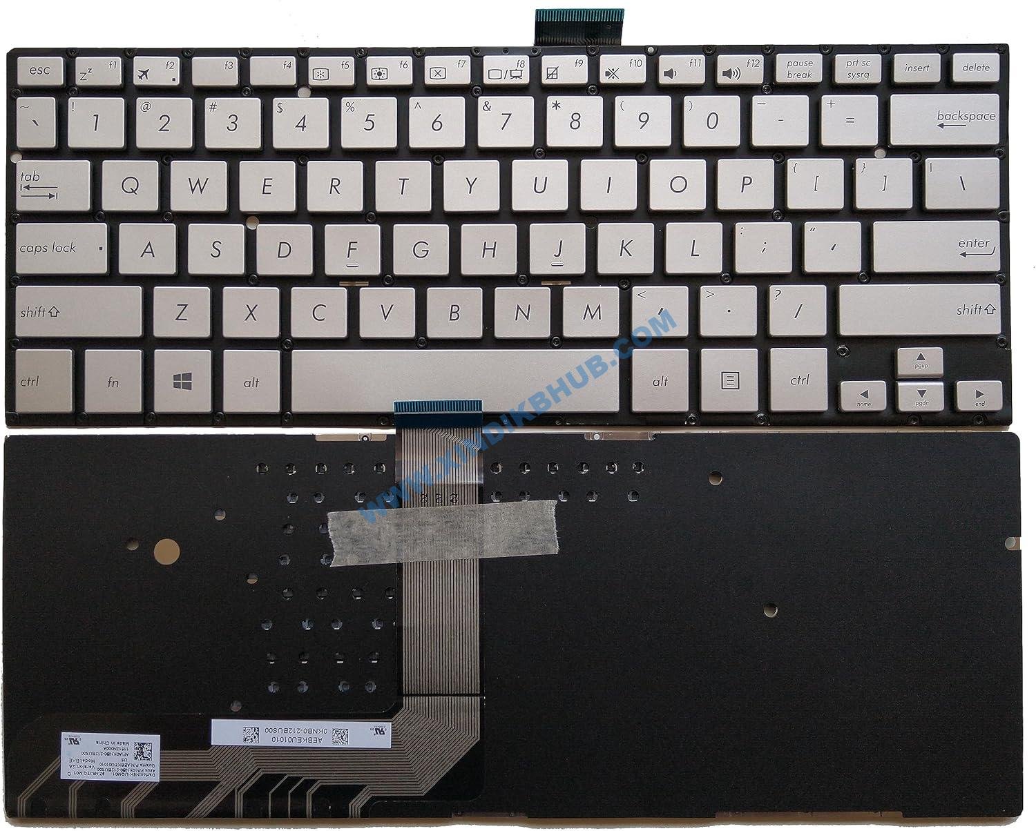 912AW68NeEL._AC_SL1500_.jpg XINDIKBHUB US Non-Backlit Laptop Replacement Keyboard for Asus TP300 Series TP300L TP300LD Q302 Q302LA Q304 TP300LA TP300LG TP300UA Silver - Image 1