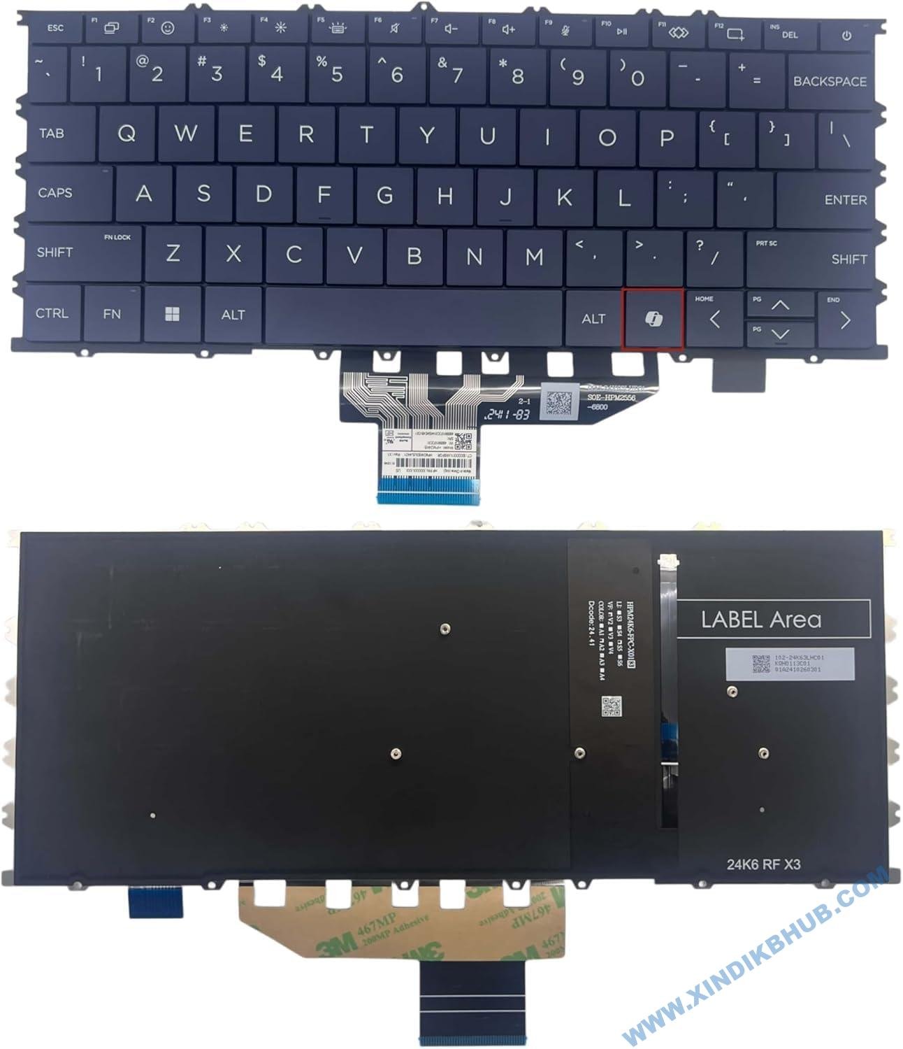 618vES9PuL._AC_SL1500_.jpg US Layout Backlit Laptop for HP OmniBook X Flip 16-AS0033DX 16-AS0043DX 16-AS0047NR 16-AS0013DX Replacement Keyboard (Grey) - Image 1