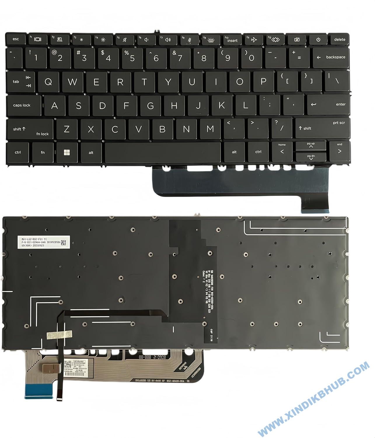711nCnCJiL._AC_SL1500_.jpg US Backlit Laptop Replacement Keyboard for HP Elite Dragonfly Folio G3 13.5 -with Backlight (Black) - Image 1