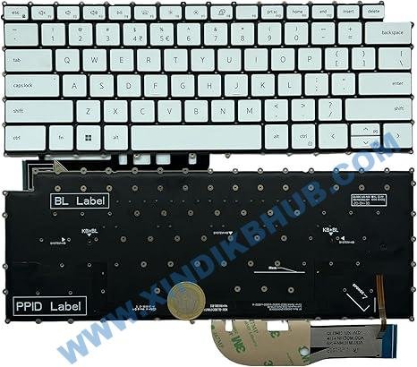 71MjkalgKUL._AC_SX466_.jpg US Backlit Laptop Replacement Keyboard for DELL XPS 15 9500 9510 9520 P91F XPS 17 9700 9710 9720 P92F Precision 5550 5560 5750 5760 0MV93T -White - Image 1
