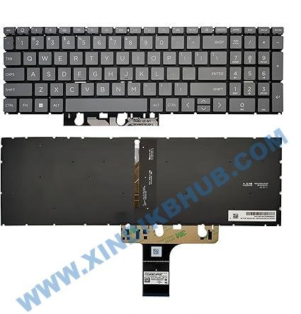71S48wEBQGL._AC_SX425_.jpg US Layout Backlit Laptop for HP Pavilion 16-AF 16-AG 16t-AF 16t-AG 16z-AG 16T-AF000 Replacement Keyboard (Grey) - Image 1