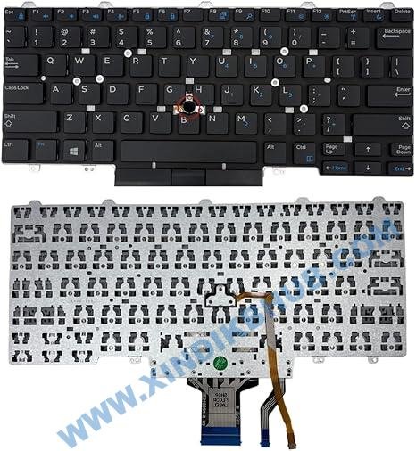 71xejI1G-BL._AC_SX466_.jpg US Laptop Replacement Keyboard for Dell Latitude E5450 7470 7490 5480 5488 7480 7490 Black - No Backlit/with Pointer - Image 1