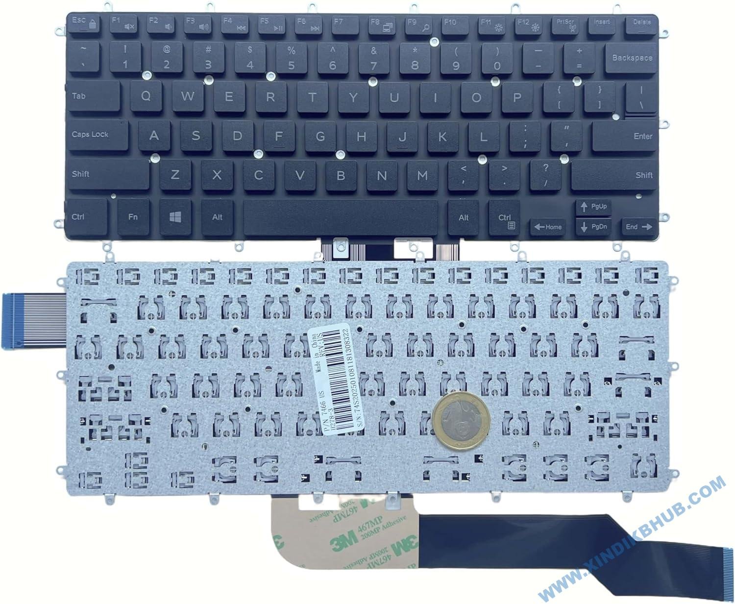 81mwipQjvFL._AC_SL1500_.jpg Laptop Replacement US Keyboard for Dell Inspiron 7368 7378 7466 7467 7569 Layout -Black (with Backlit) - Image 1