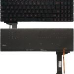 US Layout Backlit Laptop for ASUS G551 G551J G551JK G551JM G551JW G551JX G551VW Replacement Keyboard Scarlet Letter -with Red Backlight