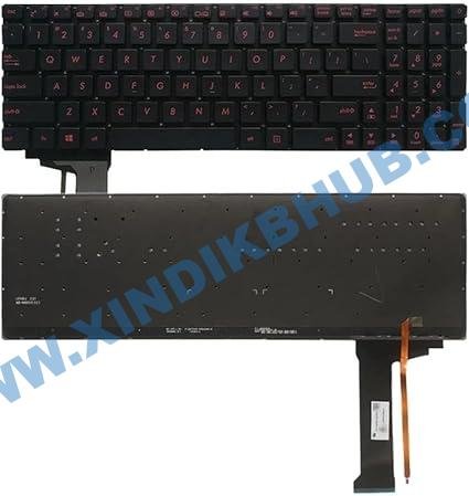 51frDLgbzjL._AC_SX425_.jpg US Layout Backlit Laptop for ASUS G551 G551J G551JK G551JM G551JW G551JX G551VW Replacement Keyboard Scarlet Letter -with Red Backlight - Image 1