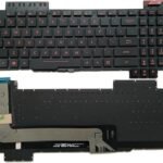 US Layout Backlit Laptop for ASUS FX503 FX503V/VM FX503VD FX63 FX63V FX63VD FX63VM FZ63 FZ63V ZX63V ZX63VE GL503 GL503V/VS Replacement Keyboard Scarlet Letter -with Red Backlight