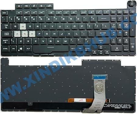 61LIrLMijzL._AC_SX450_.jpg US Laptop Replacement Keyboard 4-Zone RGB Backlight for ASUS ROG Strix G G712LU G712LV G712LV-BS71 G712LU-H7114T -Black (16PIN) - Image 1