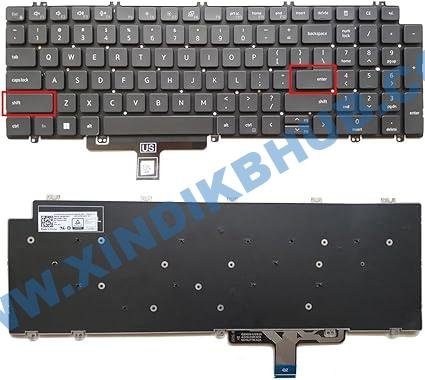 61SyE-3WtAL._AC_SX425_.jpg US Laptop Replacement Keyboard for Dell Latitude 5520 5530 5540 5521 5531, Precision 3560 3570 3580 3561 3571 3581 Without Backlit - Image 1