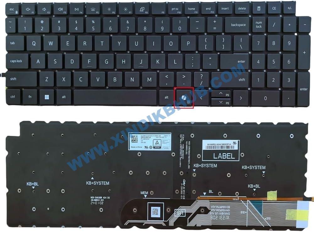 61boLJjdQaL._AC_SL1000_.jpg US with Backlit Keyboard for Dell Inspiron 16 5640 5645,Vostro 16 5640 5645 P131F P132F (Blue-Grey) - Image 1