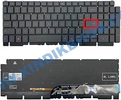 61nevEFLbYL._AC_SX425_.jpg US Red Backlight Replacement Keyboard Gaming Laptop for Dell G15 5510 5511 5515, G15 5520 5521 5525 - Image 1