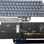 US Layout Replacement with Backlit Keyboard for Dell Inspiron 14 7440 7441 7445 7430 5440 5445,16 Plus 7640 7630 7620,Latitude 5445 7445 P190G Grey