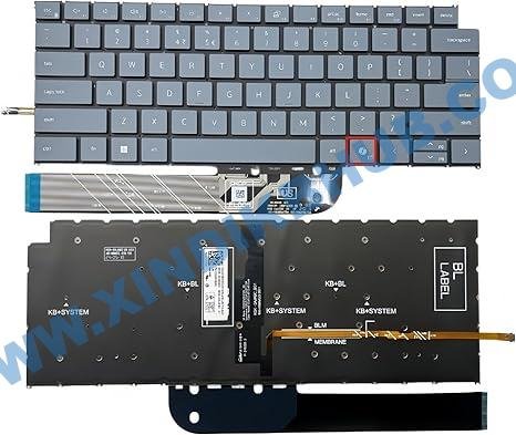 71sO-0kXM8L._AC_SX466_.jpg US Layout Replacement with Backlit Keyboard for Dell Inspiron 14 7440 7441 7445 7430 5440 5445,16 Plus 7640 7630 7620,Latitude 5445 7445 P190G Grey - Image 1
