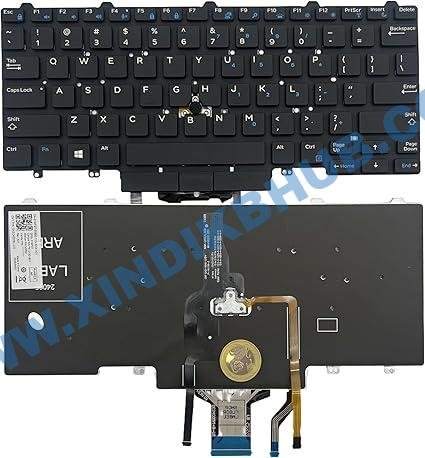 71tIqKrBnRL._AC_SX425_.jpg US Laptop Replacement Keyboard for Dell Latitude E5450 7470 7490 5480 5488 7480 7490 Black -with Backlit/Pointer - Image 1