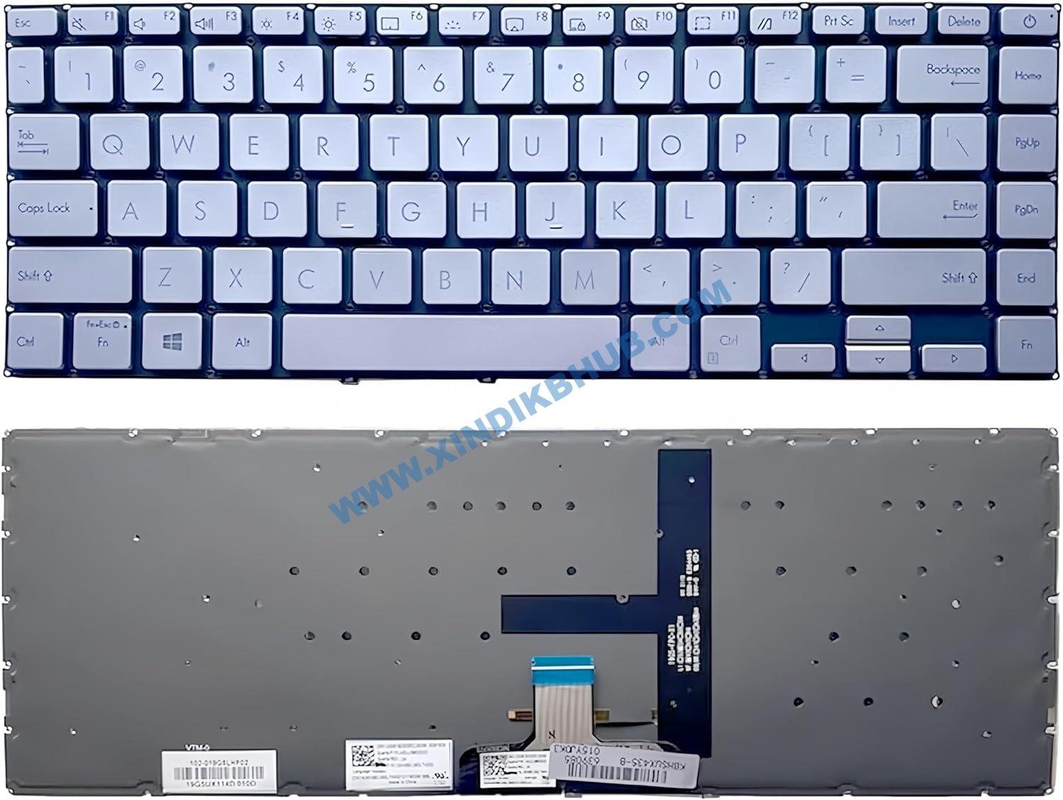 81EwFD63ZL._AC_SL1500_.jpg US Backlit Laptop Replacement Keyboard for Asus ZenBook 14 UX435 UX435E UX435EGL UX435EAL U4800EGL (Black) - Image 1