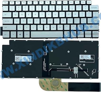 81JrK68AWhL._AC_SX425_.jpg US Notebook Replacement Keyboard for Dell Inspiron 13 5390 5391 7391 14 5493 5498 7490 7491 Backlit -Silver - Image 1